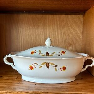 Vintage Hall’s Superior Autumn Leaf Serving Dish